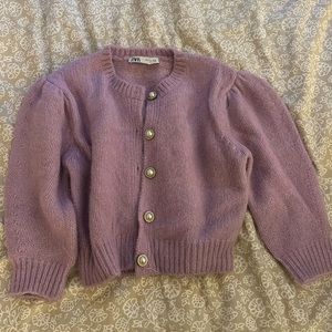 Zara Purple Cardigan Sweater
